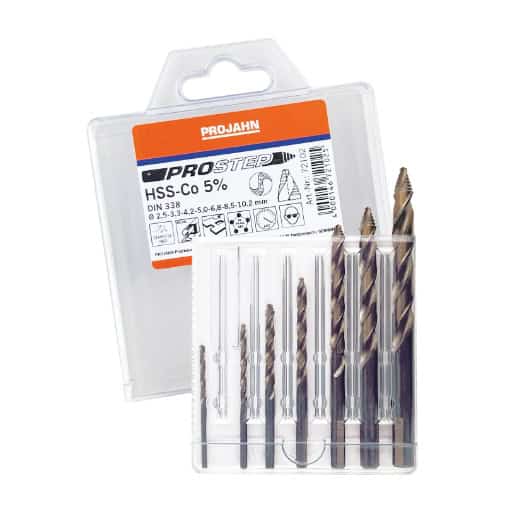 PROJAHN - Set DIN338 HSS-Co 5% PROSTEP 7-tlg. Ø 2,5  3,3  4,2  5,0  6,8  8,5  10,2 mm